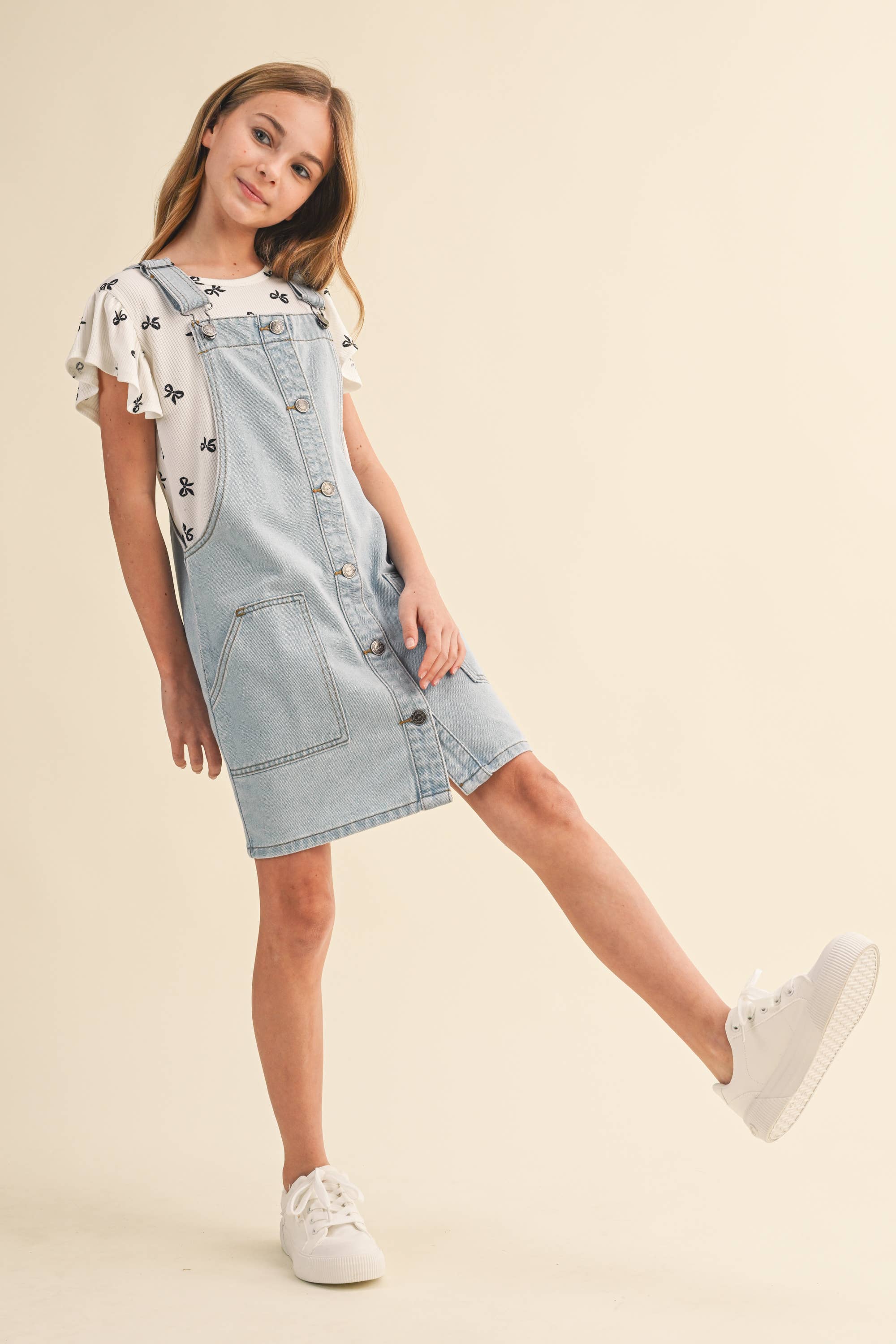 TWEEN GIRLS DENIM OVERALL DRESS