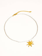 Iridessa 18K Gold Non-Tarnish Sun Beaded Necklace