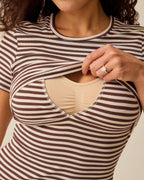 Fall Colors: Ribbed Bamboo Crew Neck Nursing T-shirt