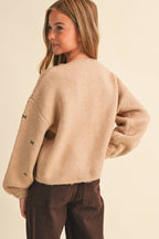 BOW EMBROIDERY SWEATER
