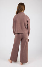 Tween Girls Mock Neck Pullover, Wide Pants, Bubble Bag Set