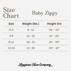 Cattle Buddy Baby Ribbed Cotton Zippy
