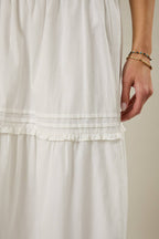 PLEATED DETAIL MAXI SKIRT