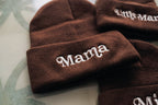Matching Knit Hats- Mama- Dark Brown