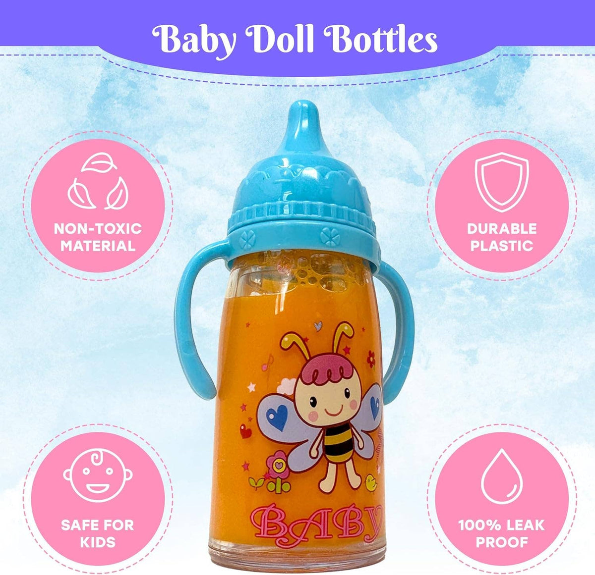 Baby Doll Bottles with Magic Disappearing Milk & Juice