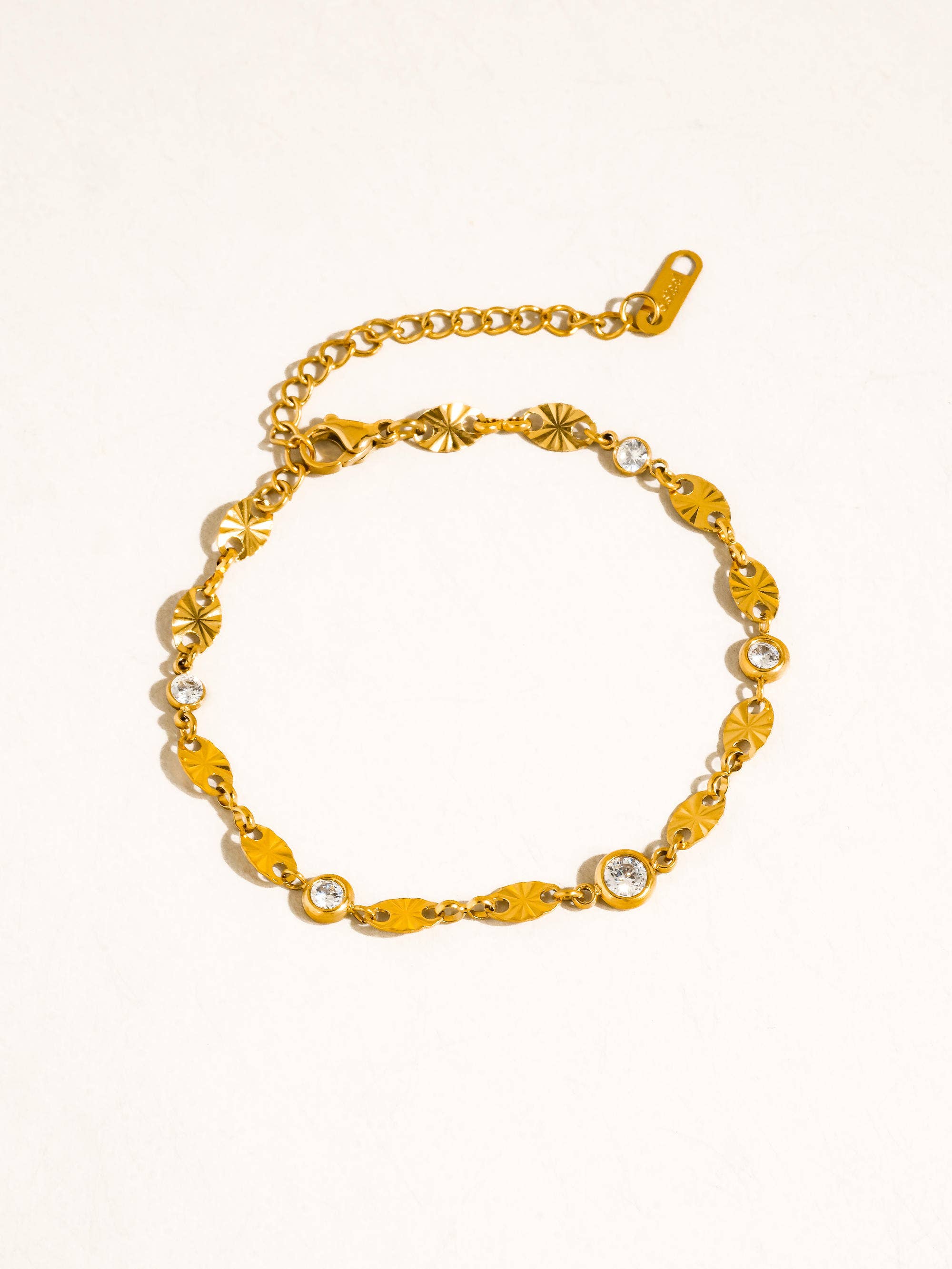 Ginevra 18K Gold Non-Tarnish Station Chain Bracelet