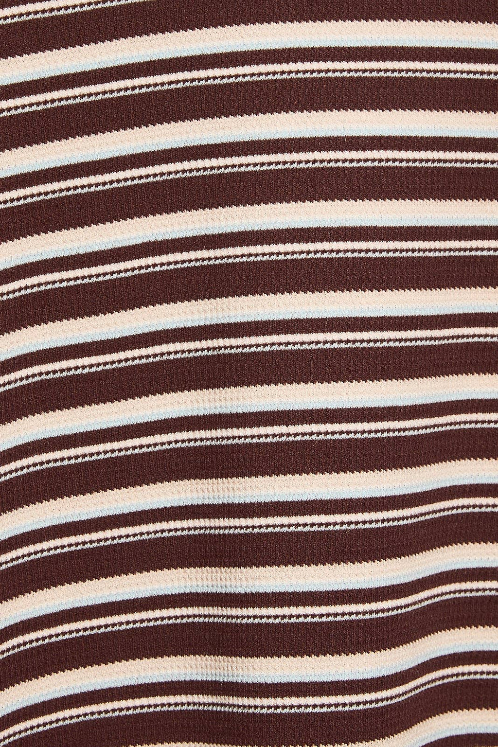 Brown Multi Stripe Crew Neck Long Sleeve Top