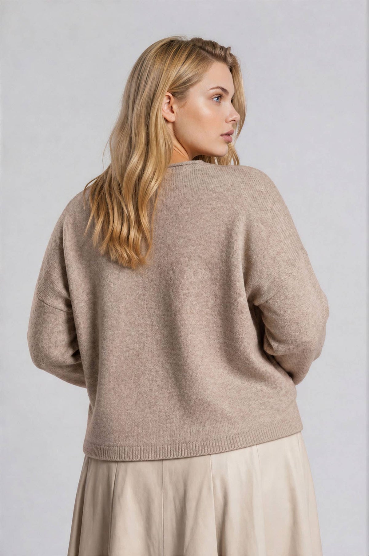 PLUS LIGHTWEIGHT BUTTON DOWN KNIT CARDIGAN