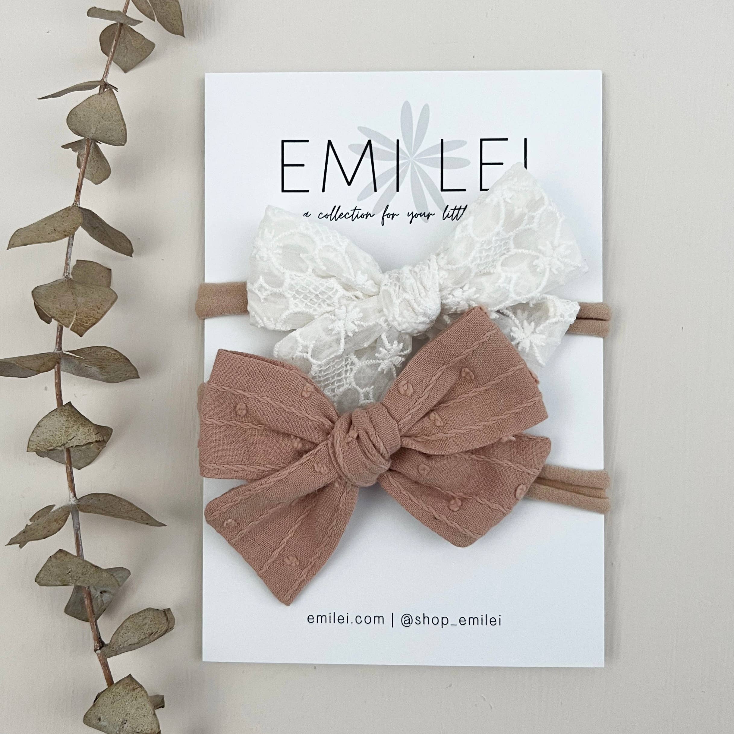 Nylon Stretchy Bow Headband Set