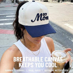 Criss Cross 2-Tone Hat - Boy Mom - Navy/Beige