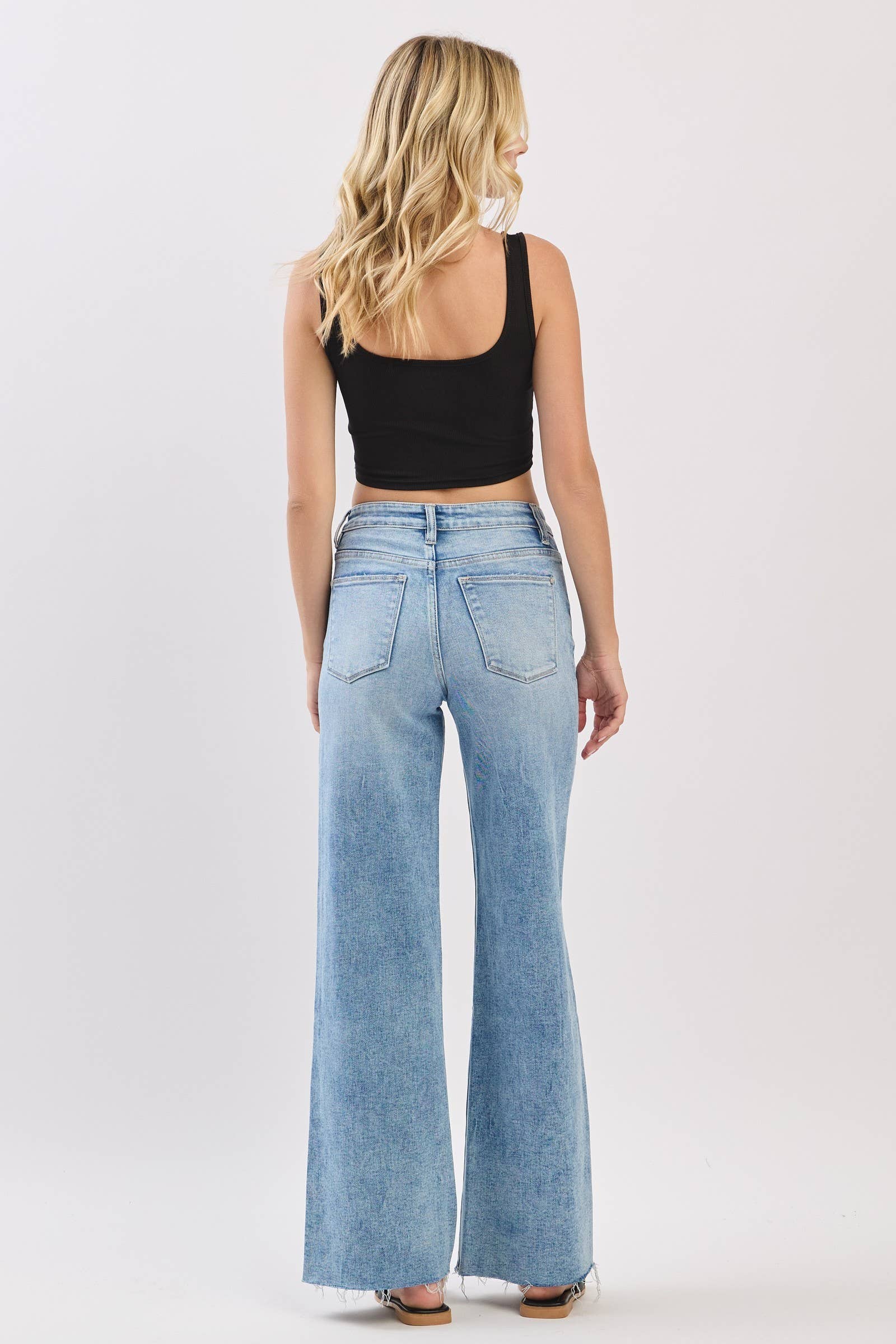 HIGH RISE WIDE LEG JEANS