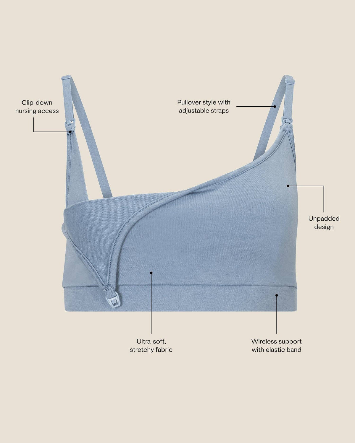 Fall Colors: French Terry Maternity & Nursing Bralette