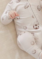 Sports (Ribbed) | Bamboo Zip Pajamas