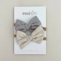 Nylon Stretchy Bow Headband Set
