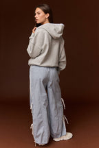 Betty Plaid Trim Pullover Hoodie