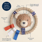 Teething Ring with Plush Character