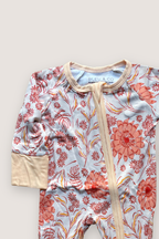 Convertible Two-Way Ruffled Zipper One Piece | Coral Floral