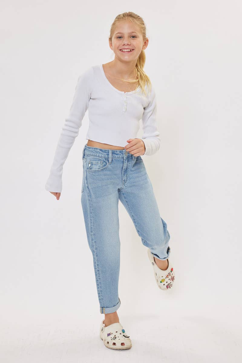 GIRLS MINI MOM JEANS