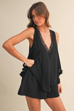 LACE FLOWY ROMPER