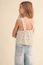 TWEEN GIRLS BOW FRONT SLEEVELESS TOP