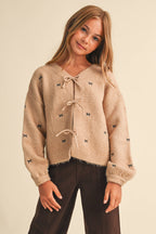 BOW EMBROIDERY SWEATER