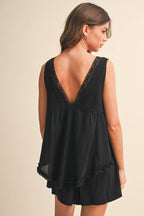LACE FLOWY ROMPER
