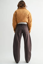 5 Pocket Barrel Jean - CHOCOLATE