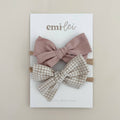 Nylon Stretchy Bow Headband Set
