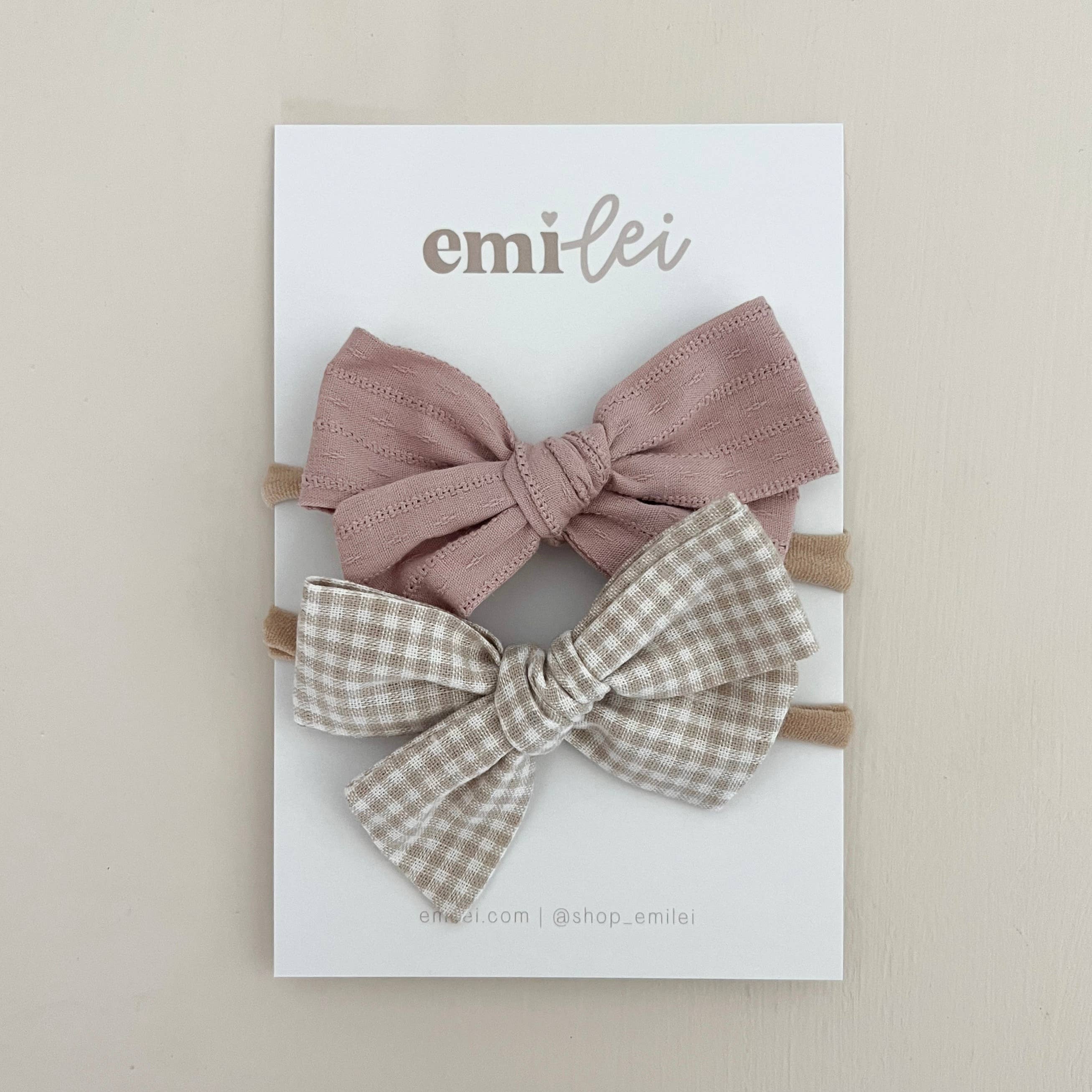 Nylon Stretchy Bow Headband Set