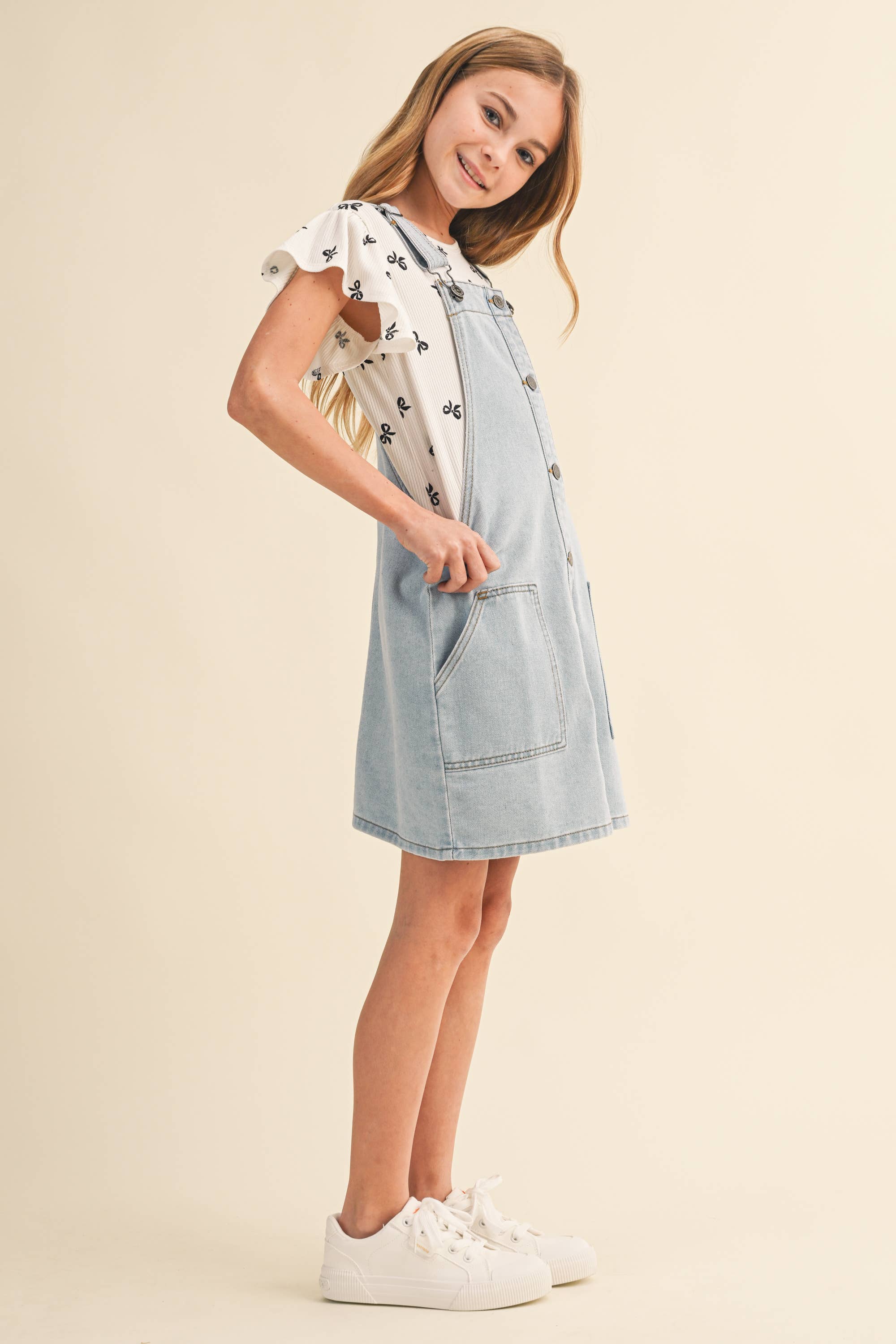 TWEEN GIRLS DENIM OVERALL DRESS