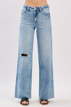 HIGH RISE WIDE LEG JEANS