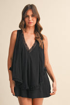 LACE FLOWY ROMPER