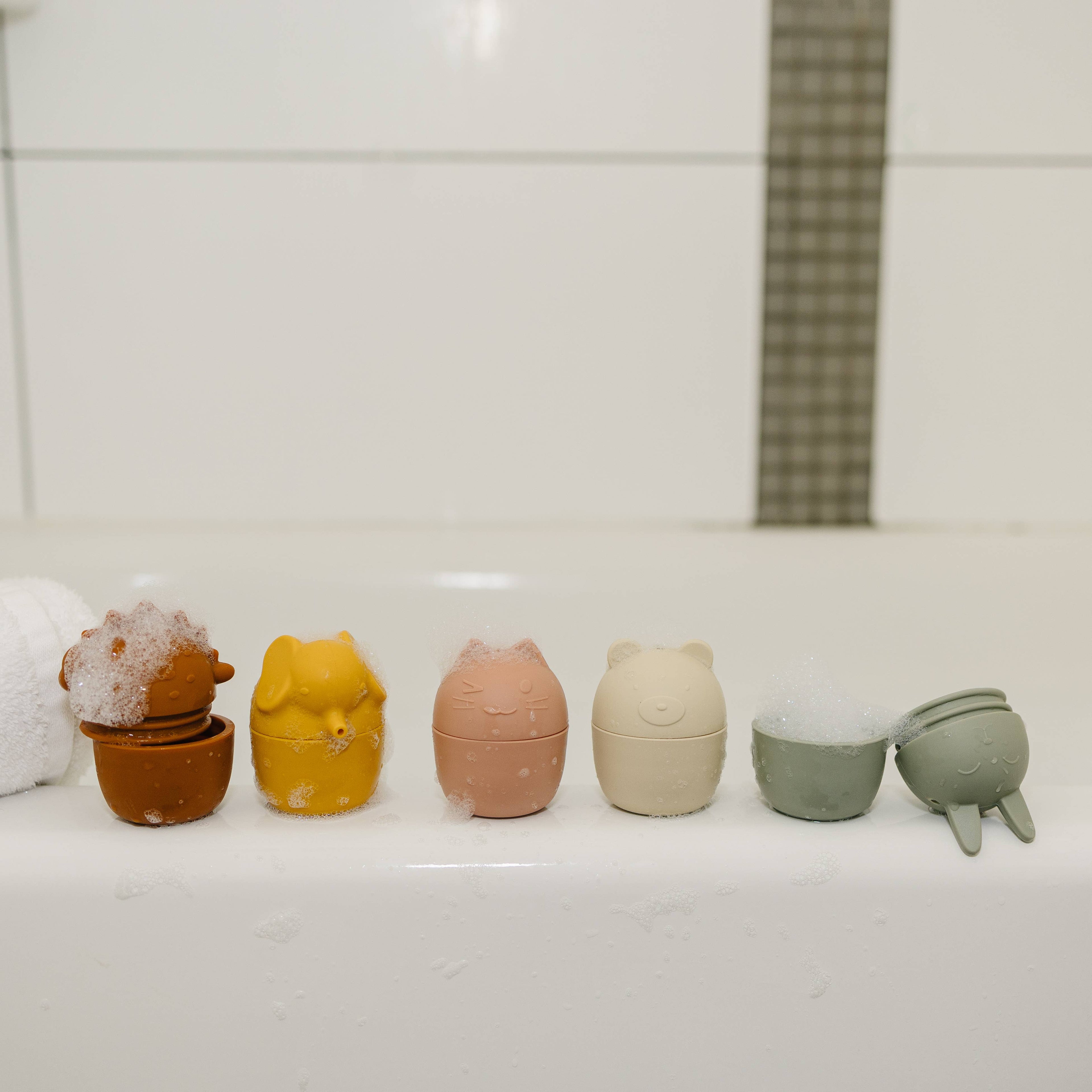 Animal Mold Free Silicone Bath Toy Set 