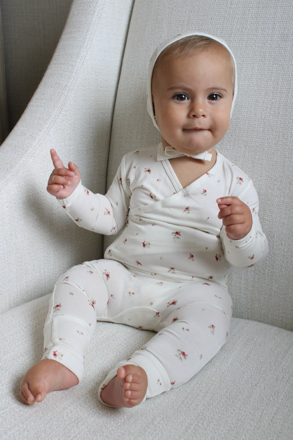 Vintage Rose Bamboo Wrap Footie