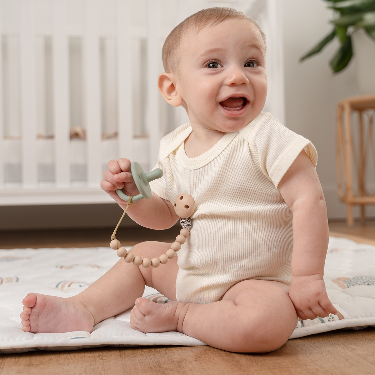Baby Pacifier Clips, 100% Food Grade Silicone by Comfy Cubs