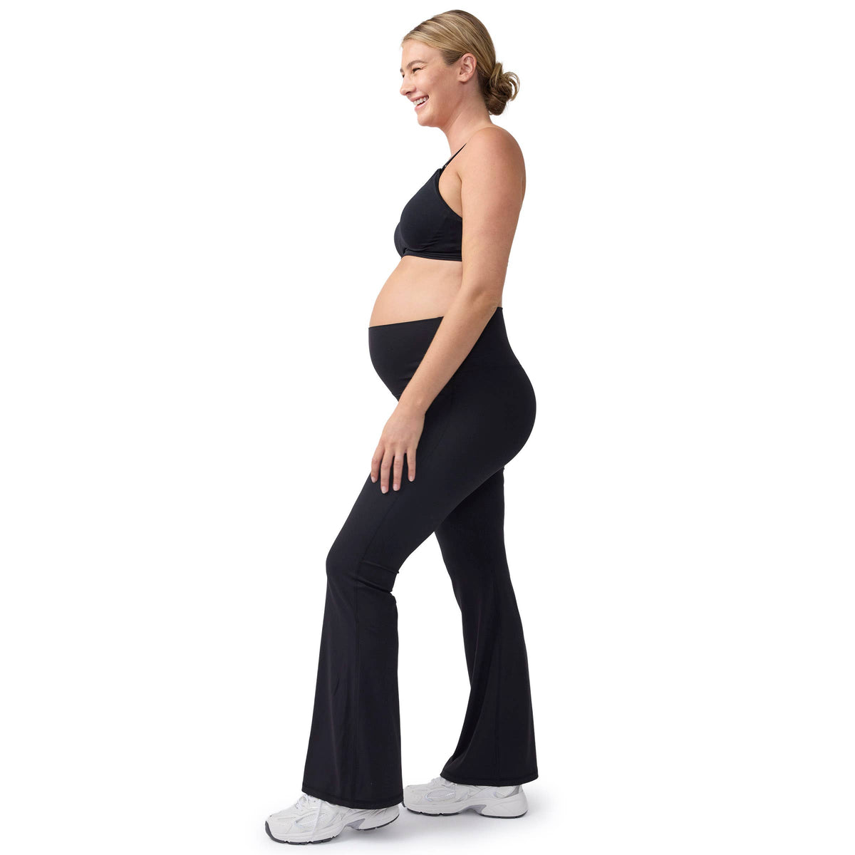 Fold-down Flare Active Maternity Leggings