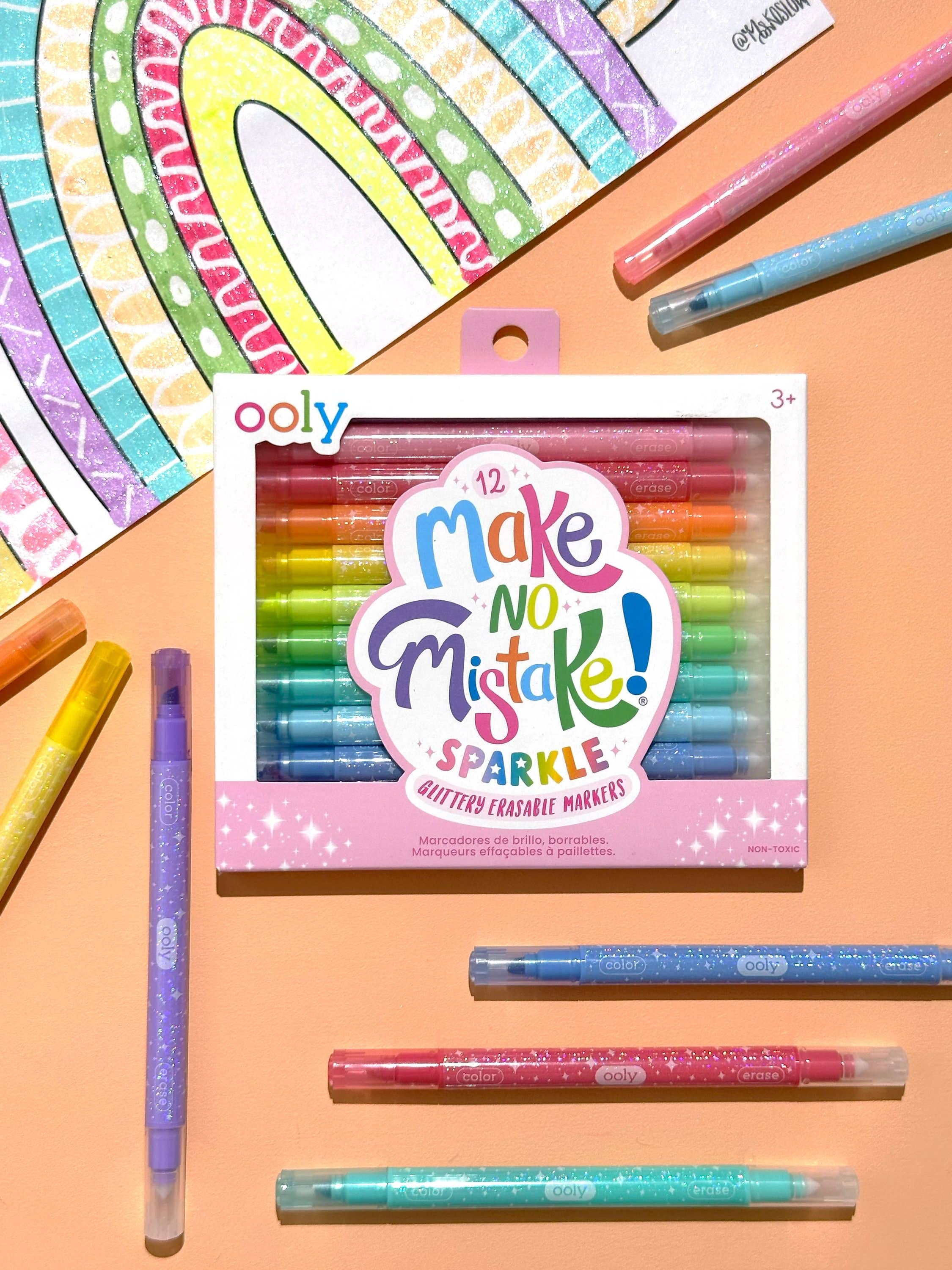 Make no Mistake!: Glittery Erasable Markers (Set of 12)