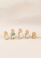 Set of 5 Family Wooden Doll House Characters