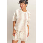 Striped Loop Terry Wide-Leg SET