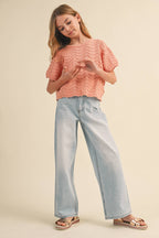 TWEEN GIRLS WIDE LEG DENIM PANTS