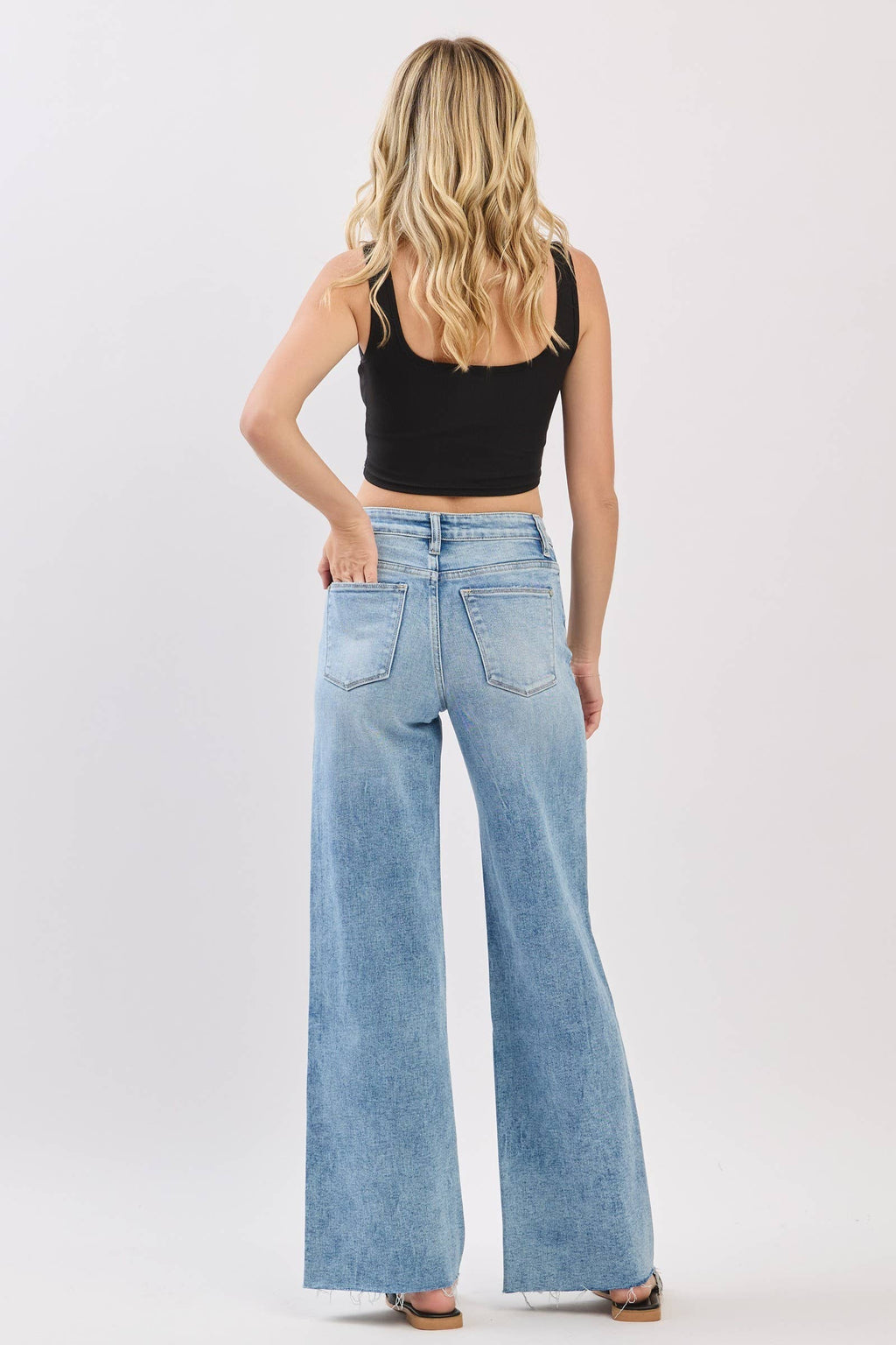 HIGH RISE WIDE LEG JEANS