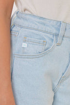 GIRLS HIGH RISE WIDE LEG JEANS