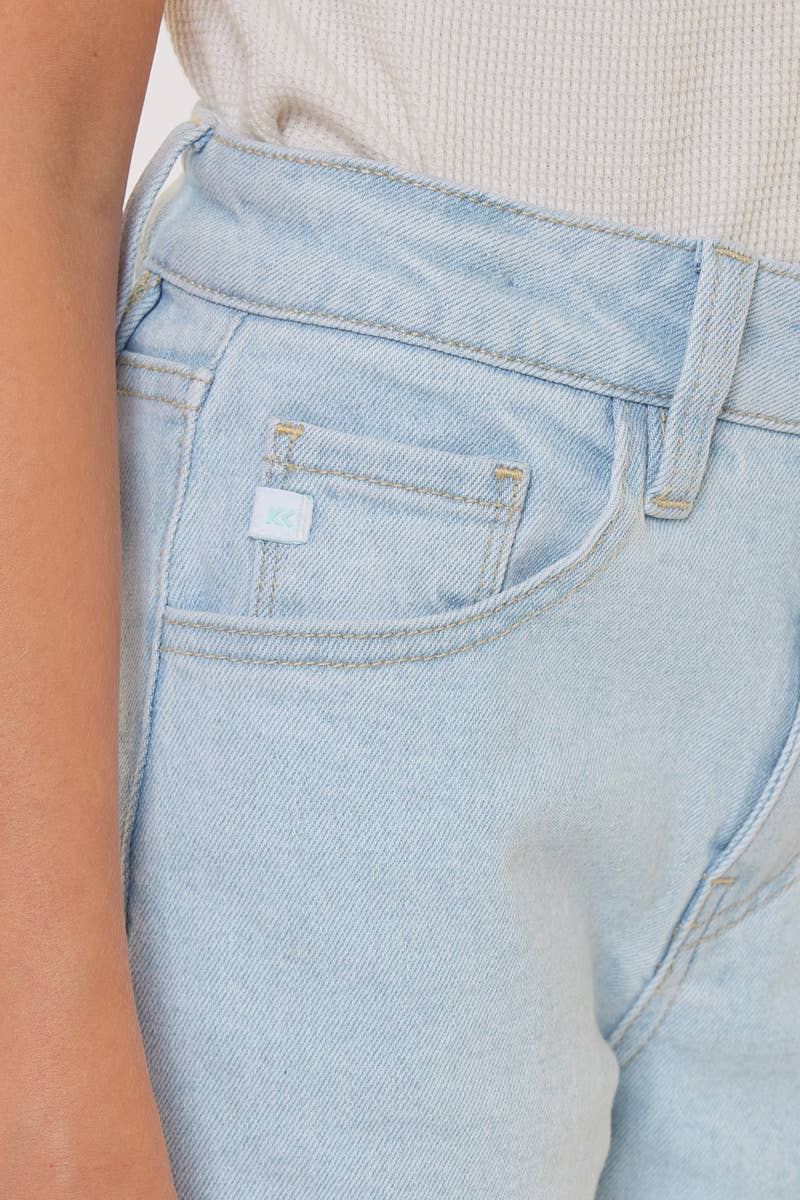 GIRLS HIGH RISE WIDE LEG JEANS