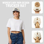 Criss Cross 2-Tone Hat - Boy Mom - Navy/Beige