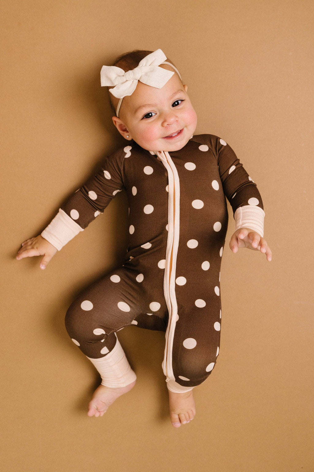 Espresso Polkadot Bamboo Sleeper