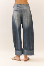 Plus The Striped Barrel Carpenter Culottes Pants