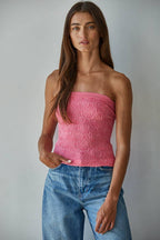 Knit Jacquard Tube Top (multiple colors)