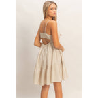 Striped Sleeveless A-Line Dress