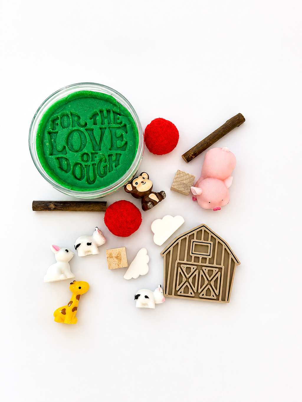 Baby Animals in the Barn Sensory Dough Mini Double Jar