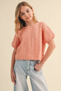 TWEEN GIRLS CROCHET TOP